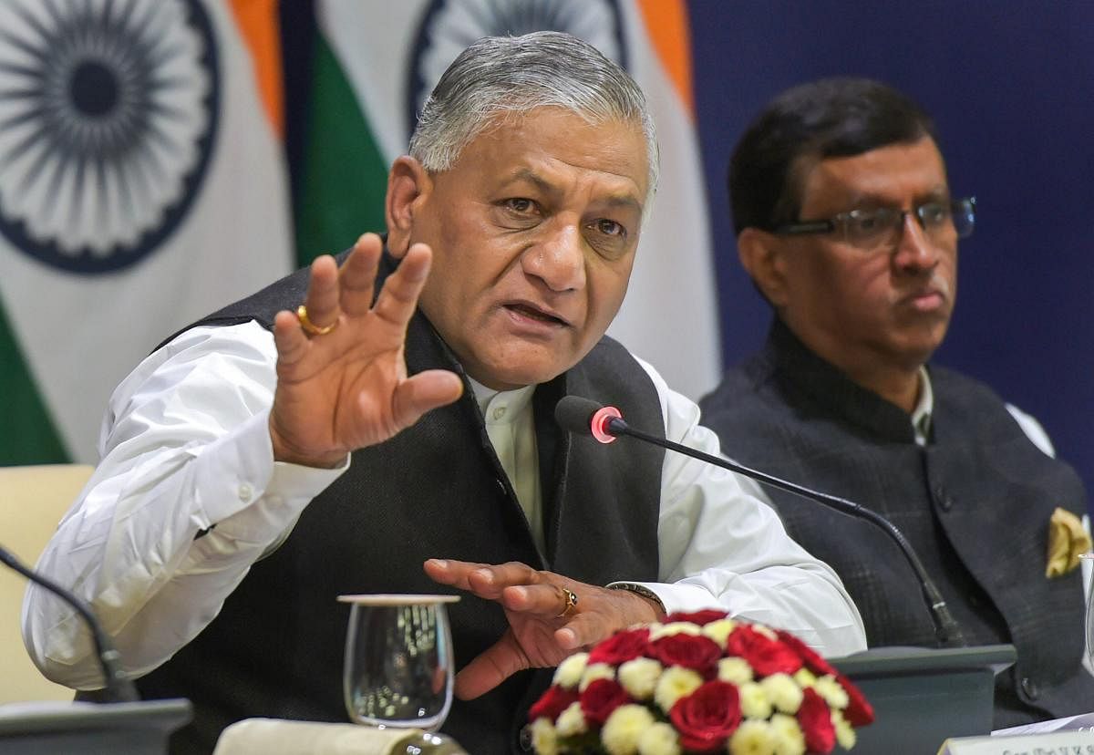 Minister of State for External Affairs VK Singh. (PTI)