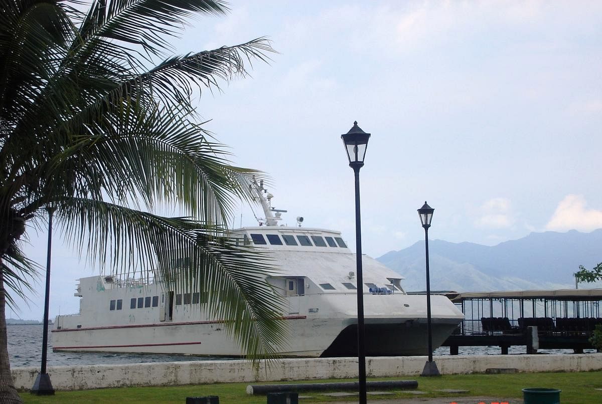 The Subic Bay area; a boat at the Bay. photos by author