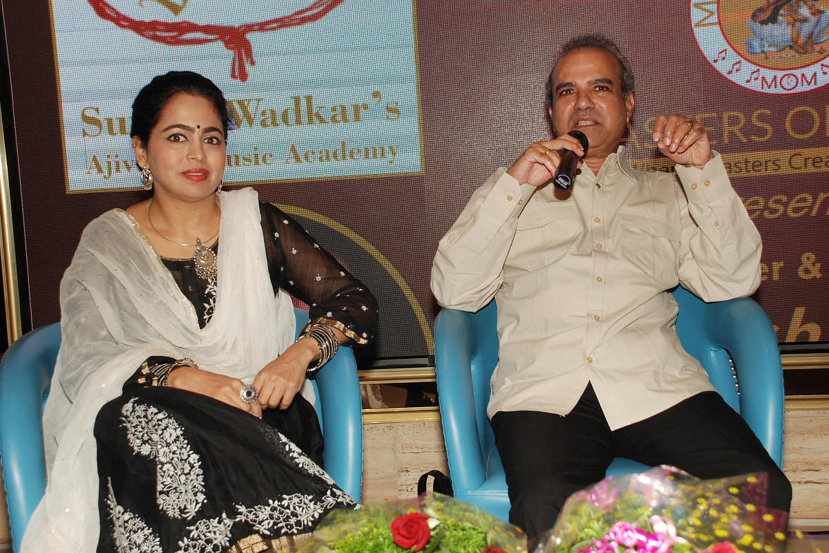 Musical duo Singers Padma and Suresh Wadkar were in the city on Saturday.