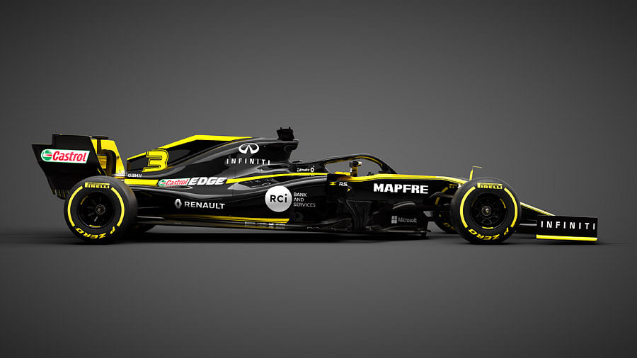 The R.S.19, the 2019 challenger from Renault. Picture credit: Renault F1 Team