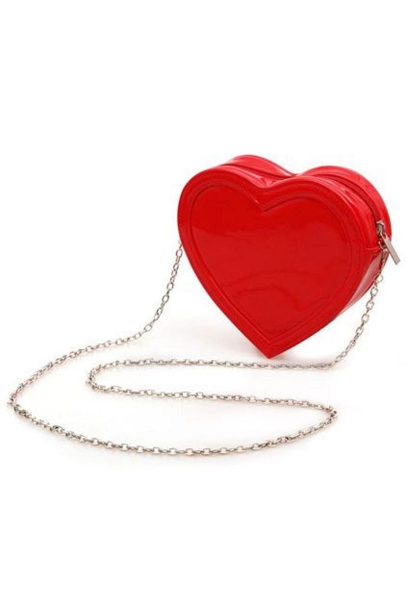 Go for a heart-shaped bag to add spunk to your Valentine's Day look.