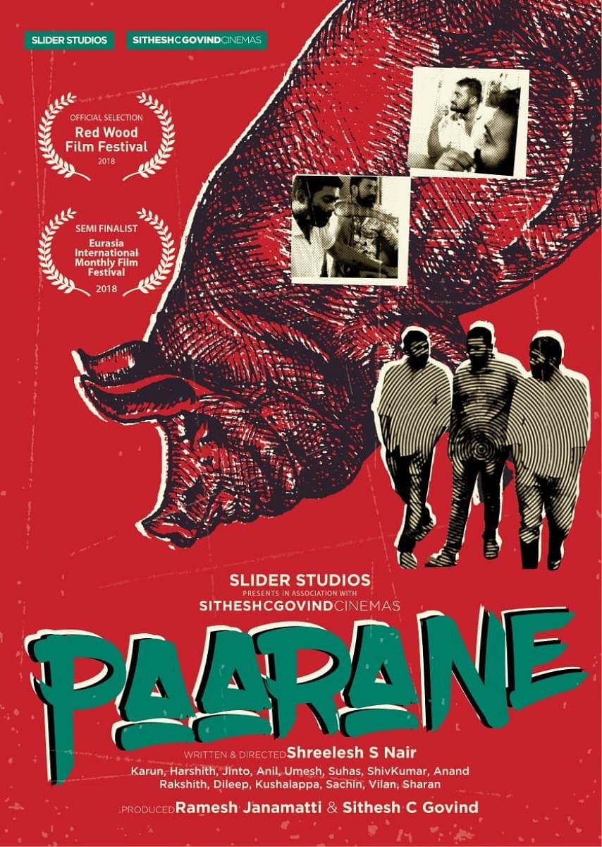 The original poster of the film Paarane and (right) a poster the makers brought out after it was refused a CBFC certificate.