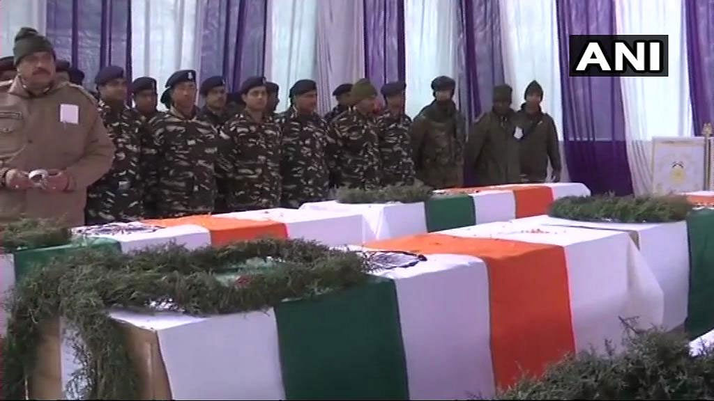 The CRPF swore to avenge the jawans who were killed in the suicide attack. ANI/Twitter photo.
