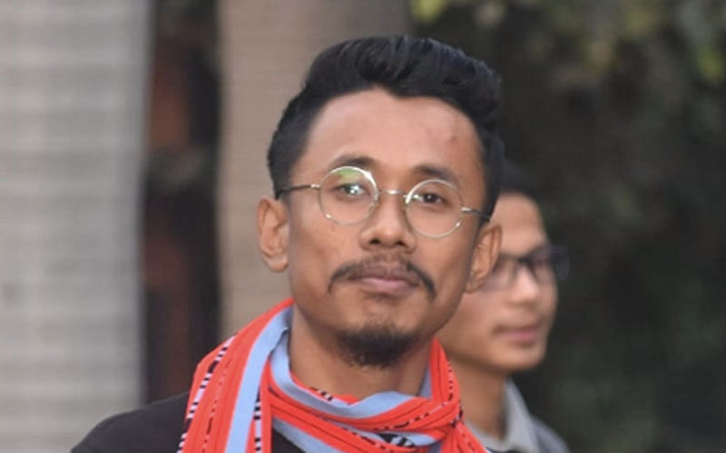 Veewon Thokchom, a student leader was arrested from his rented house in New Delhi on Friday evening on sedition charges. (Facebook)