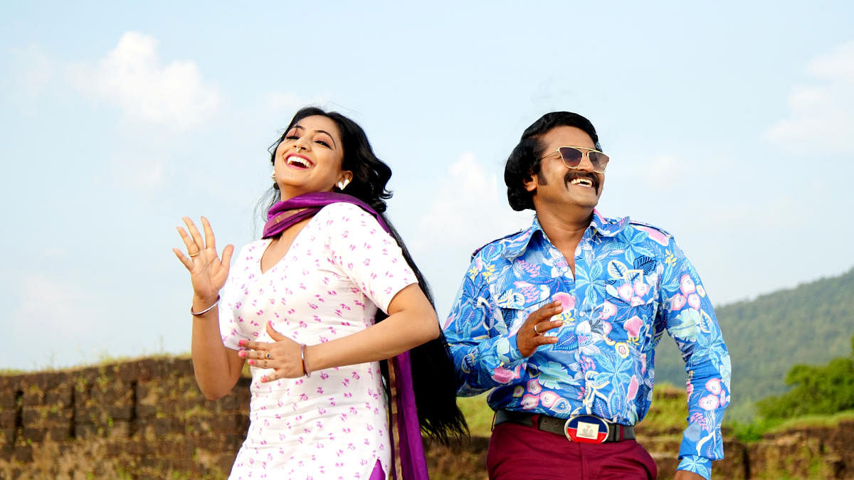 Harripriya and Rishab Shetty in ‘Bell Bottom’, latest in the retro-inspired films in Sandalwood.