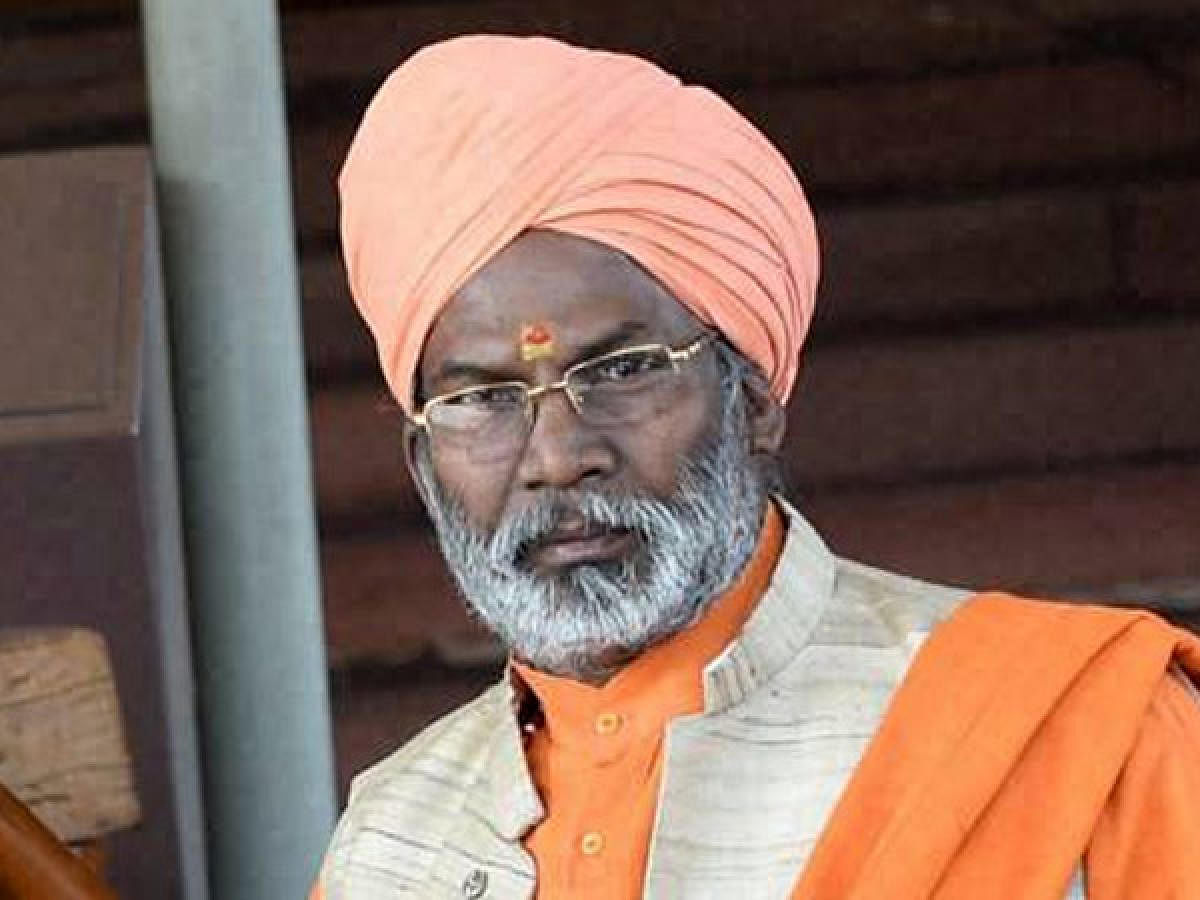Sakshi Maharaj was seen smiling in the video, that went viral on the social networking sites, at the funeral procession of Ajit Kumar Azad, in Uttar Pradesh's Unnao district, about 60 km from here, on Saturday.