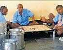 Good times: Inmates of the Beggar Colony play a game of carrom. DH Photo