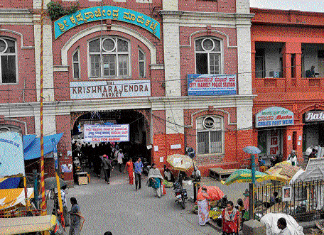 KR Market had been remodelled with provisions for fire safety exit.  DH File Photo