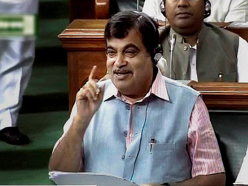 Gadkari felt that harnessing waterways will minimise pollution while reducing high logistical charges, adding that apart from waterways, the government is focusing on converting 'waste into wealth' and has given nod to 8 per cent plastic usage in tar for building roads. PTI File Photo.