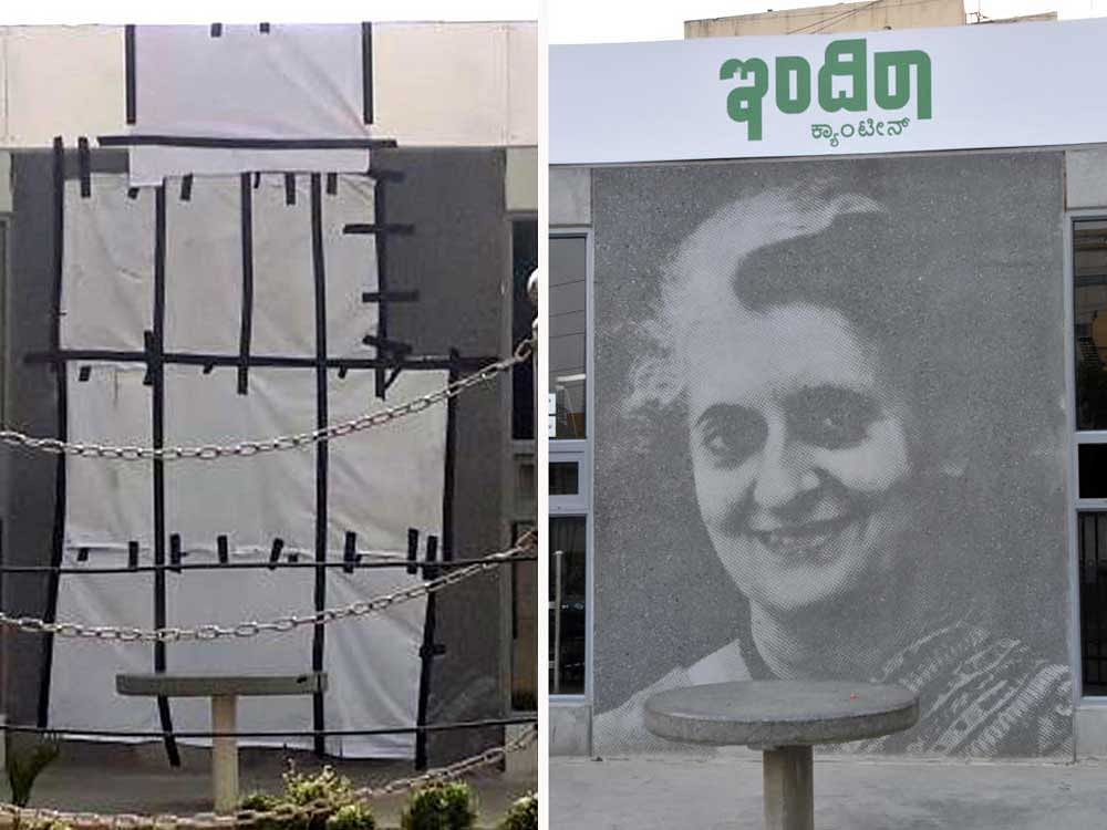 BBMP files case on removal of Indira Gandhi's pictures
