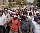 File Photo of a march for Telangana. PTI