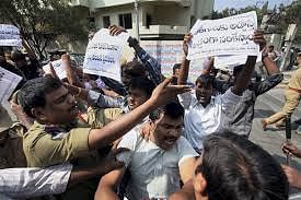 An anti-Telangana protest in Hyderabad - PTI
