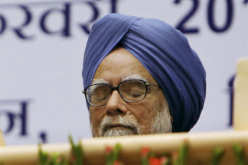 Prime Minister Manmohan Singh during the inauguration ceremony of golden jubilee celebrations of CVC & Seminar on "Combating Corruption: Role of Accountability Institutions, Investigating Agencies, Civil Society and Media" in New Delhi on Tuesday. PTI Photo
