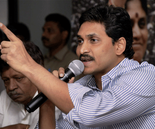 Launching a fresh protest against bifurcation of Andhra Pradesh, YSR Congress leader Jagan Mohan Reddy today accused Sonia Gandhi of dividing the state for political gains. PTI FIle Photo