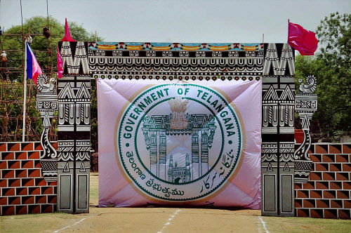 President's Rule imposed in united Andhra Pradesh was revoked partially today to facilitate swearing in of a government in the newly-created Telangana headed by TRS chief K Chandrasekhar Rao. PTI photo