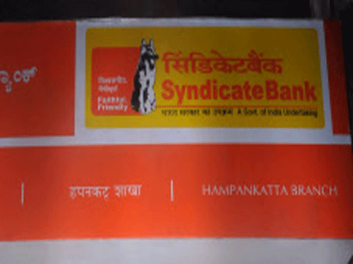 Many Syndicate Bank employees expressed shock and embarrassment as customers pressed them for details on the suspension of their Chairman and Managing Director (CMD) S K Jain on corruption charges. DH file photo. For representation purpose