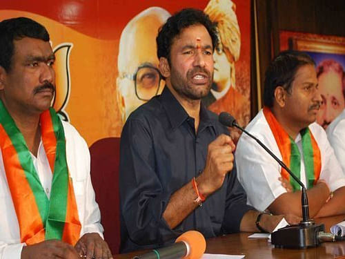 BJP will oppose any move by the Telangana government to provide 12 per cent reservation to Muslims as had been promised by the Telangana Rashtra Samithi (TRS), led by K Chandrasekhar Rao, in its election manifesto, BJP state unit chief G Kishan Reddy said here today. PTI photo