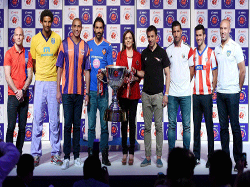Proclaimed a game-changer and perhaps the most star-studded event ever in the history of Indian football featuring retired giants of the game, the ISL will kick off here tomorrow aiming to give a fresh lease of life to the global sport in a country which has been called a 'sleeping giant' by FIFA.  PTI photo