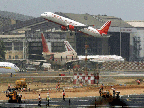 Security was stepped up at Mumbai's Chhatrapati Shivaji International Airport after another terror message was discovered by cleaning staff in a washroom in Terminal 1A. PTI file photo