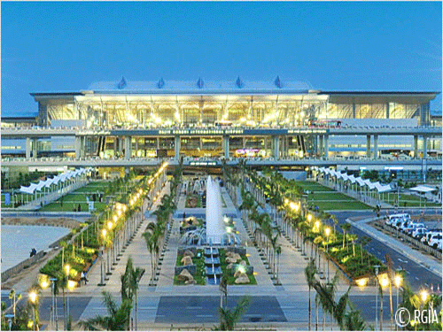 Hyderabad's Rajiv Gandhi International Airpot (RGIA) has been ranked third best airport in the world in 5-15 Million Passengers Per Annum (MPPA) category.DH File Photo