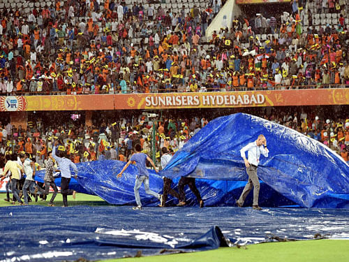 Covers have been spread over the ground as it drizzled and strong wind swept past the stadium. Consequently, the toss did not take place as per the schedule. PTI file photo