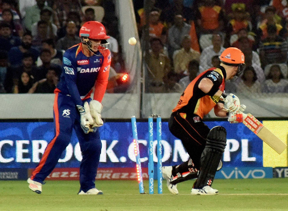 Opting to bowl, the Daredevils first dished out a superb performance to restrict the Sunrisers to a modest 146 for eight.  PTI photo