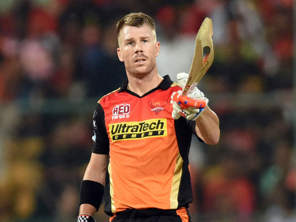 Skipper David Warner top-scored with a 34-ball 49 while Shikhar Dhawan made 48 off 43 deliveries. DH file photo