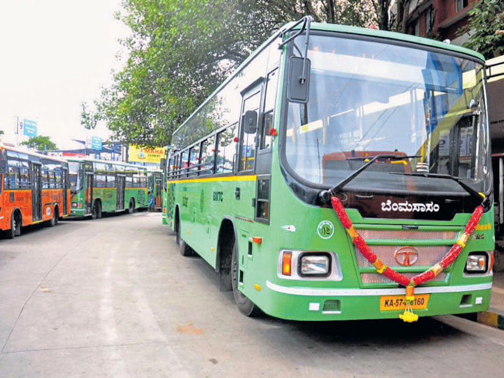 BMTC managing director Anjum Parvez said the corporation had called a tender for 100 AC buses and Volvo India, which won the bid, got the purchase order with a condition that 10 buses should be provided first. File photo