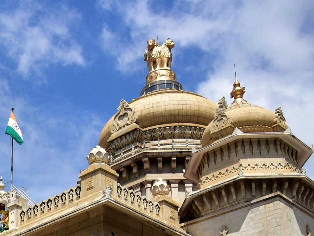 With the state government restricting grants for diamond jubilee celebration of Vidhana Soudha to Rs 10 crore, the state legislature has reduced funds allotted to filmmakers to make documentaries on the iconic structure and the state legislature. DH file photo