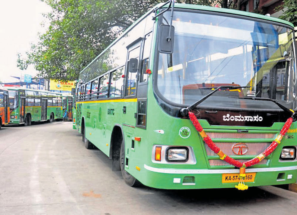 The Bengaluru Metropolitan Transport Corporation (BMTC) will soon lease 200 CNG buses. File photo