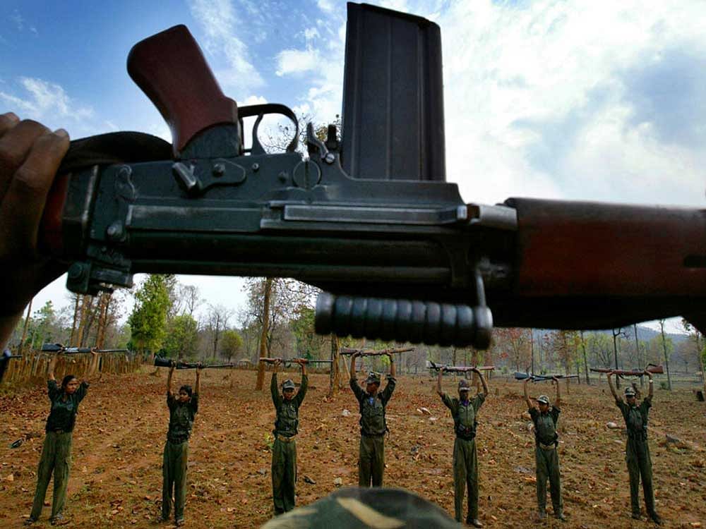 The Naxals were killed in a joint operation by the Telangana and Chhattisgarh Police. pti file photo