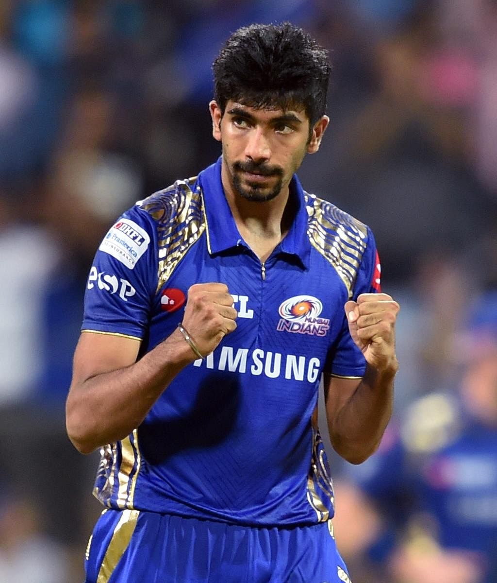 TURNING IT AROUND: Mumbai Indians’ Jasprit Bumrah bowled a brilliant spell at the death to help his side snatch a close win over Kings XI Punjab. PTI