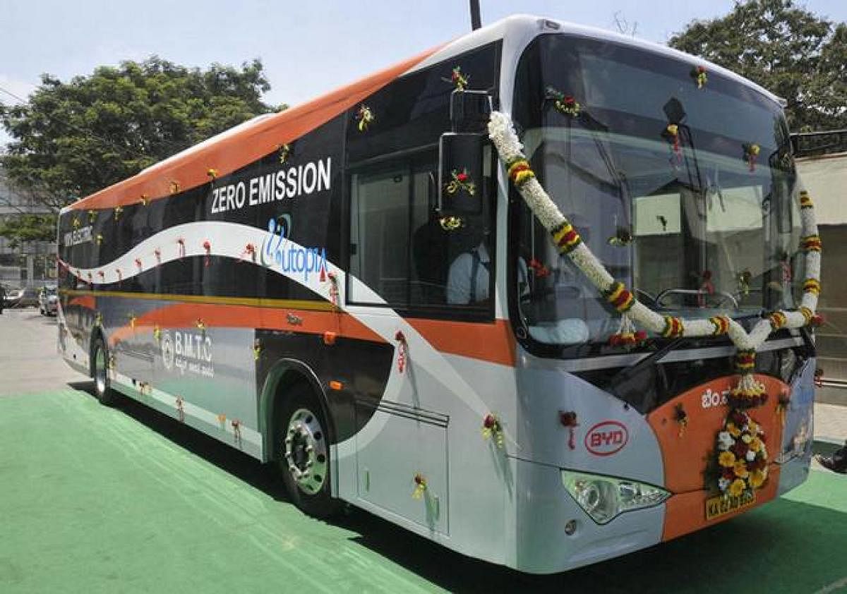 The electric bus introduced by BMTC.