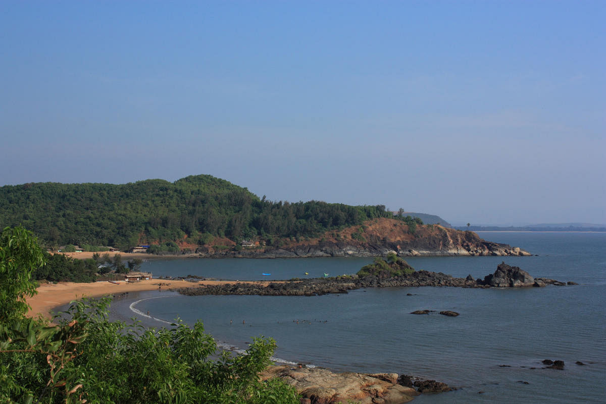 A view of the Om beach in Gokarna. So far, 15% of the central funds have been sanctioned for the state's coastal circuit. But the project is yet to take off. dh file photo