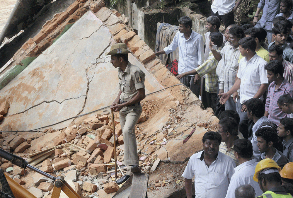 A seven-storeyed, unoccupied building collapsed here Friday morning, officials said. The building was located in Vakola area of suburban Santacruz. PTI file photo for representation only