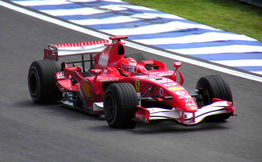 Ferrari's Michael Schumacher in the 2006 Brazilian Grand Prix. Picture credit: commons.wikimedia.org/ Morio