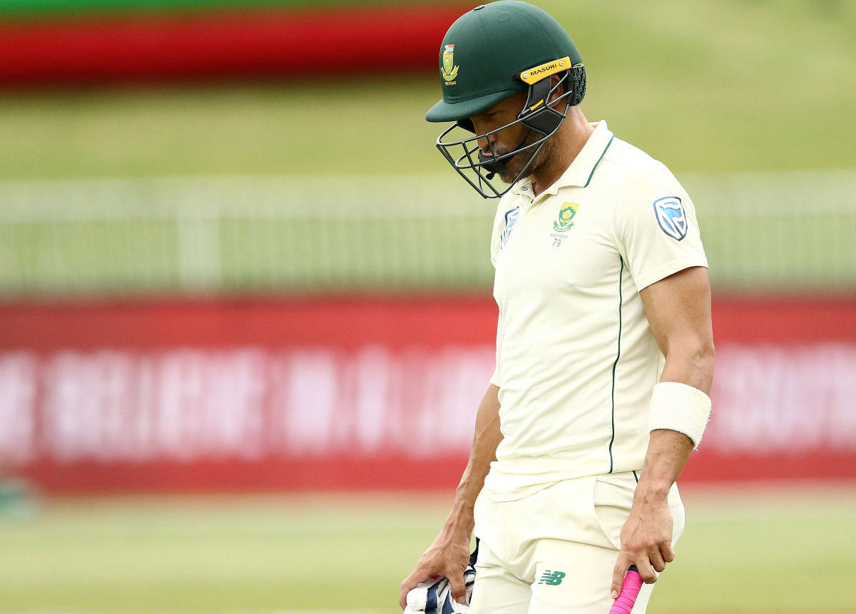 DOWN AND OUT: South African skipper Faf du Plessis said one big defeat shouldn't push the selectors to make drastic changes. AFP File Photo