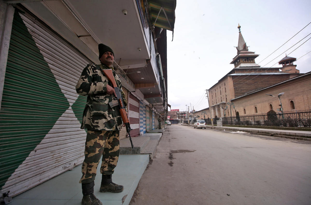 Restrictions under Section 144 CrPc have been imposed in five police station areas of Srinagar, a police official said. (Reuters Photo)