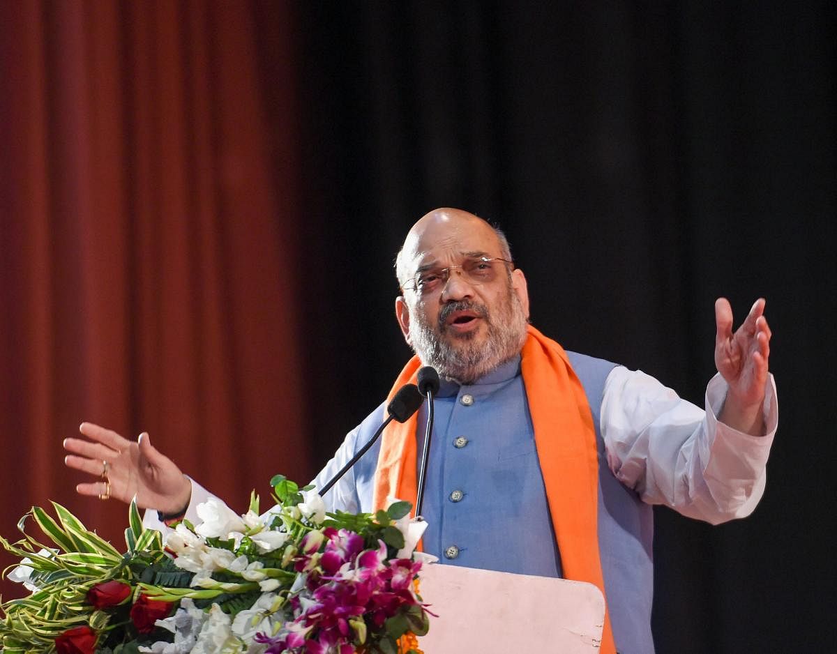 "On 28th Feb, PM Modi will interact with over 1 crore BJP karyakartas, volunteers &amp; well-wishers, spread across 15,000 locations, in what would be world's largest video conference," Shah said in a tweet. (PTI Photo)