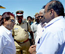 Central team arriving at Mysore Lalith Mahal Helipad on Friday to visit areas of Cauvery Basin. DH file photo