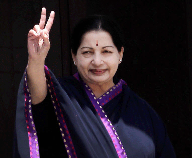 J.Jayalalithaa Friday attributed union Finance Minister P.Chidambaram's actions for the economic collapse and said that he, fearing a poll defeat, is fielding his son from the Sivaganga seat. PTI Photo
