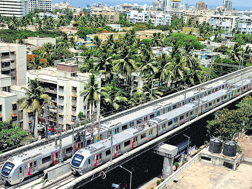 Metro trains were run on trial basis in Mumbai on Saturday. The service on Varsova-Ghatkopar corridor is all set to begin from Sunday. PTI