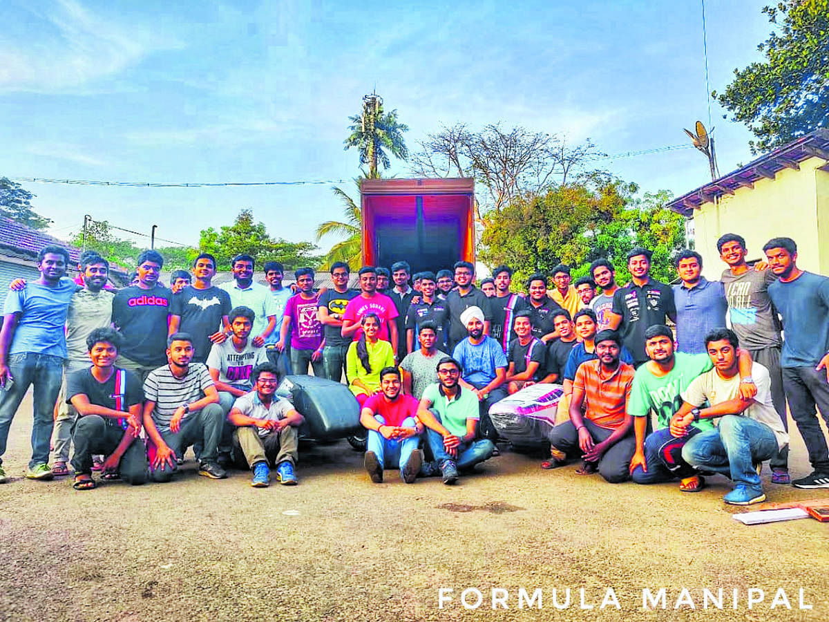 Members of the Formula Manipal team.