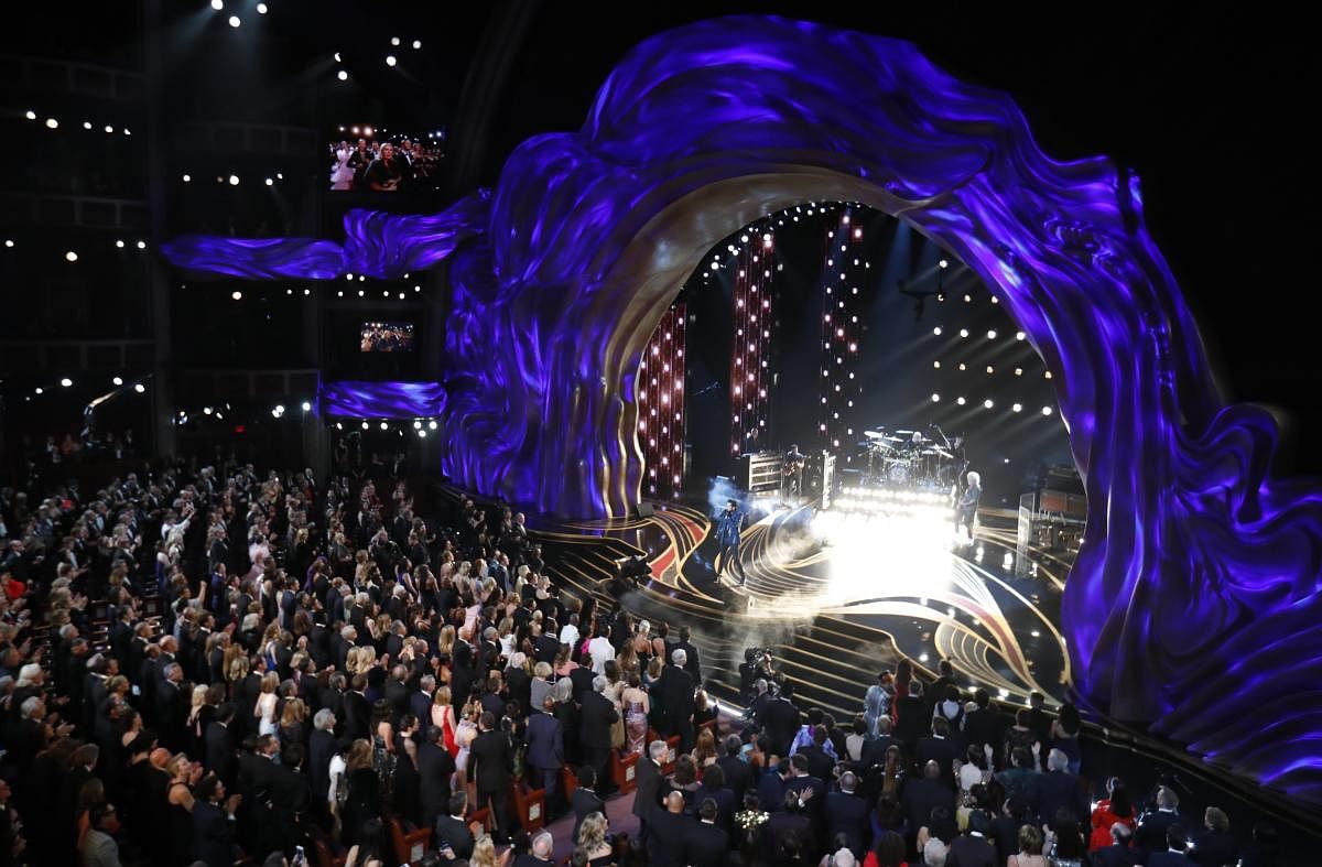 Adam Lambert performs with Queen. (Reuters Photo)