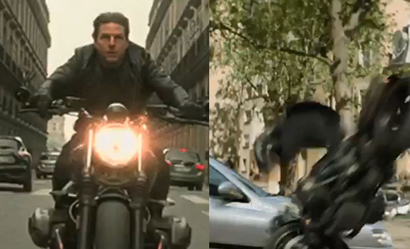 Their latest message has a video clip from the spy thriller 'Mission: Impossible - Fallout' starring Tom Cruise. The clip shows Ethan Hunt (played by Tom Cruise) riding a two-wheeler without a helmet and going over speed limits. Screengrabs from Mumbai Police Tweet.