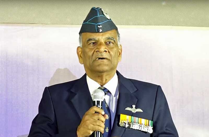 Air Marshal S Varthaman (retrd) shares his experience during the music launch of Tamil movie Kaatru Veliyidai. (Video grab)