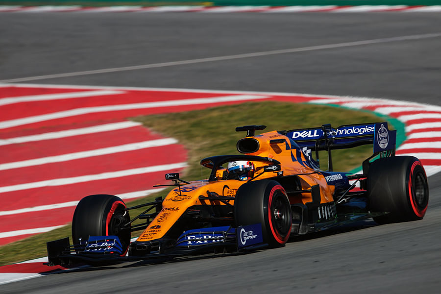 McLaren's Carlos Sainz topped the timecharts on Wednesday. Picture credit: McLaren Racing
