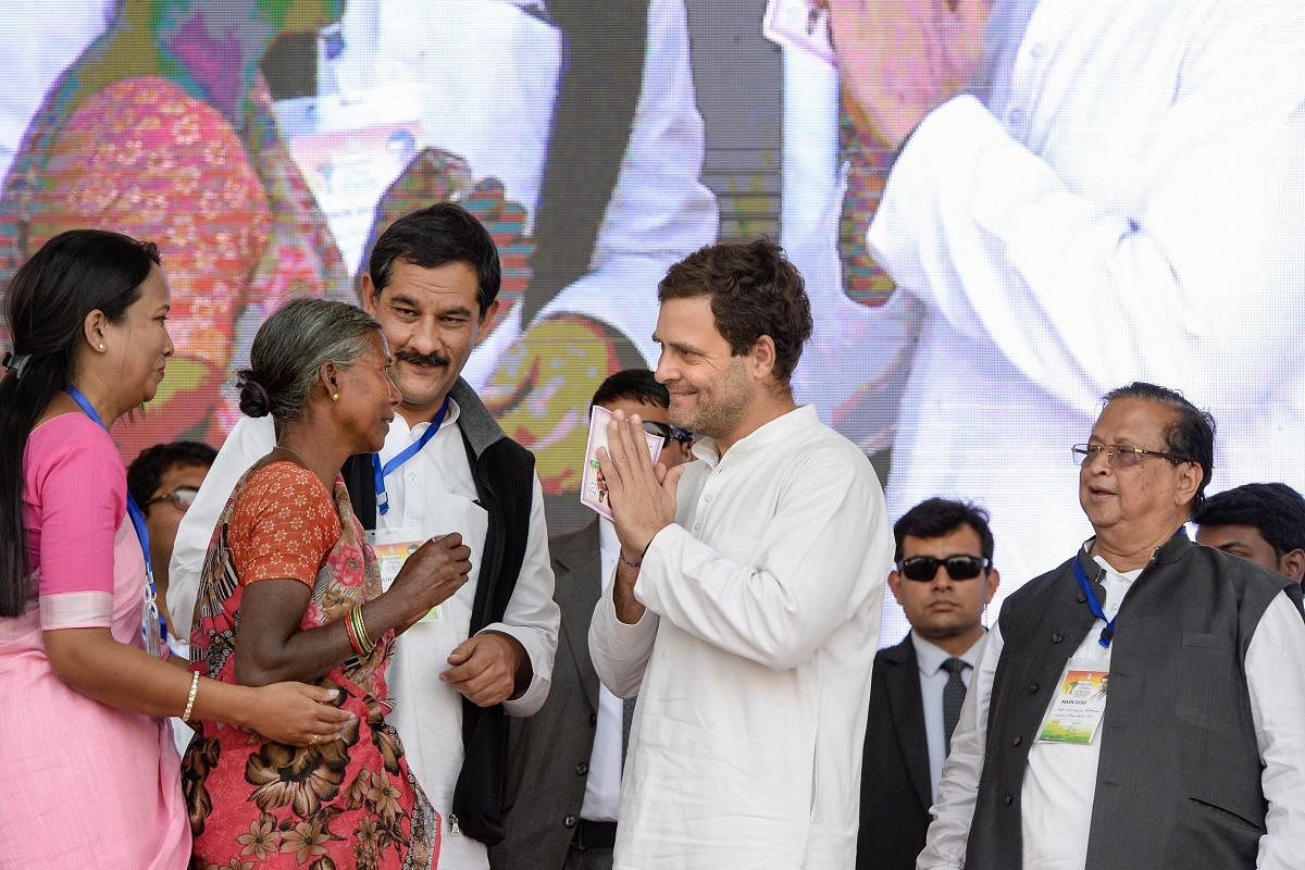 Congress President Rahul Gandhi at a public meeting, in Rourkela of Sundergarh district, on February 6, 2019. PTI
