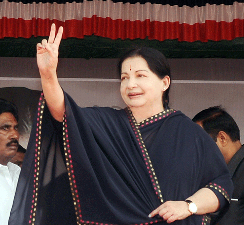 Tamil Nadu's ruling AIADMK Friday appeared to sweep the state thanks to a Jayalalithaa wave across the state. AP file photo