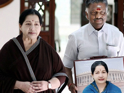 Tamil Nadu Finance Minister O. Panneerselvam was Monday sworn in as the new chief minister of Tamil Nadu. PTI photo